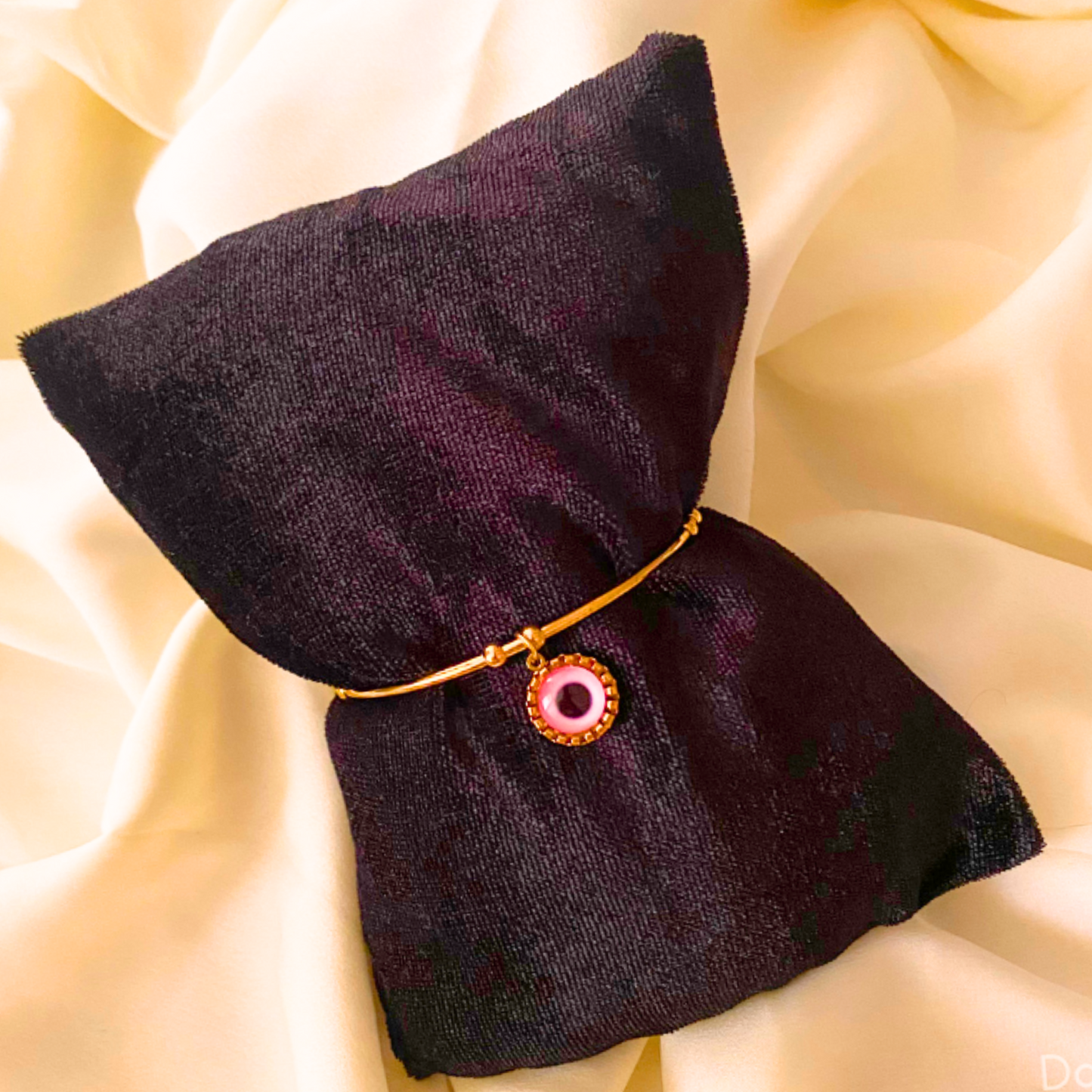 Pink Eye Gold Plated Bracelet