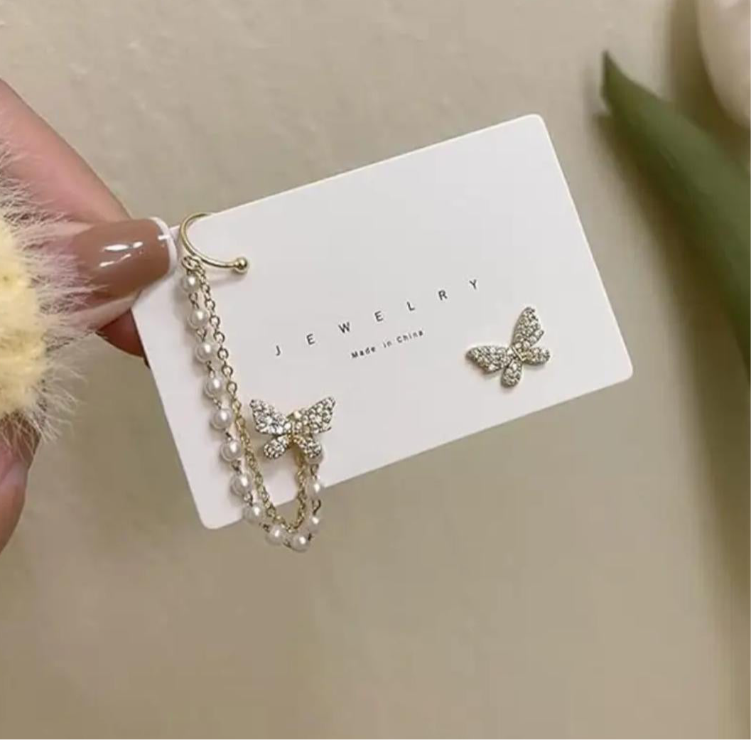 Butterfly Cuff Pierce Earrings