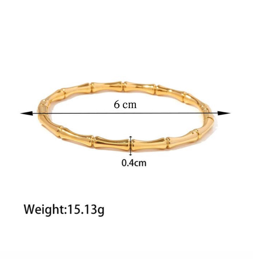 Steel Bamboo Bracelet