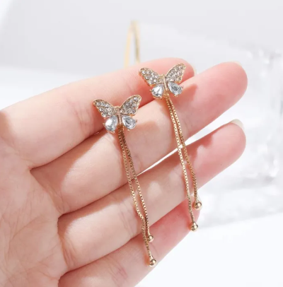 Butterfly Long Chain Earring