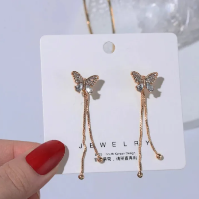 Butterfly Long Chain Earring