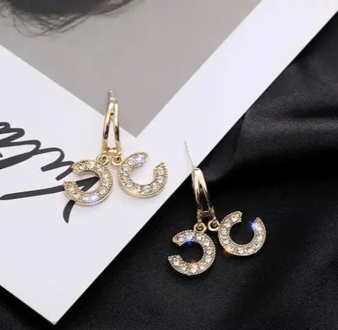 The Golden Flipped C Earrings
