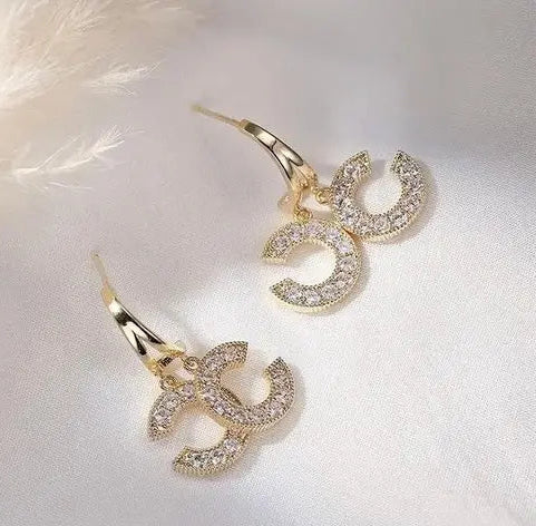 The Golden Flipped C Earrings