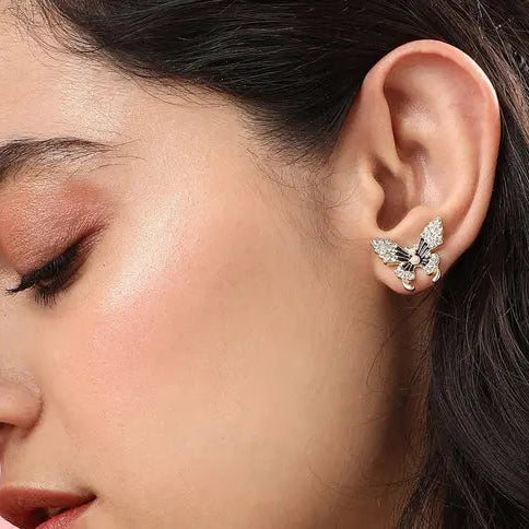 Black Butterfly Stud Earring