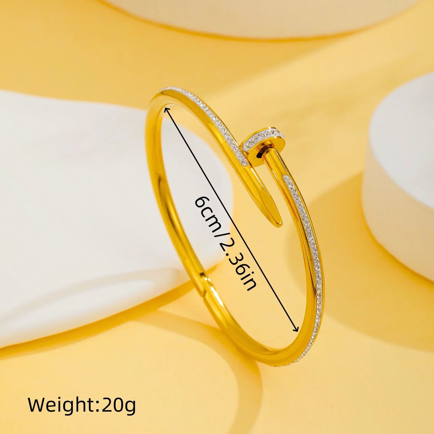 Gold Carto Nail Bangle