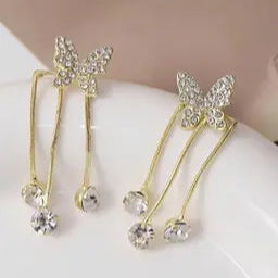 Butterfly Chain 2 Type Earrings