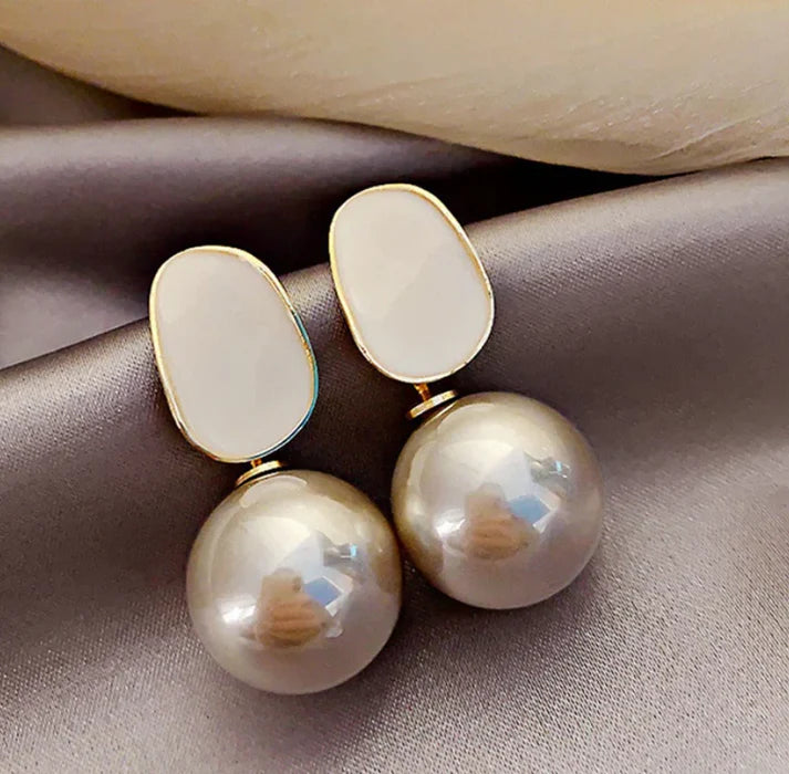 Pink Pearl Drop Earring