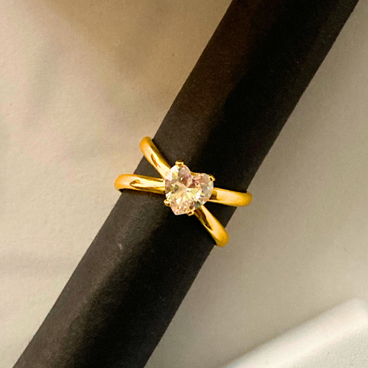Criss cross & Heart Ring