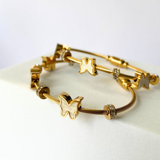 Butterfly 18k Gold Plated Bracelet