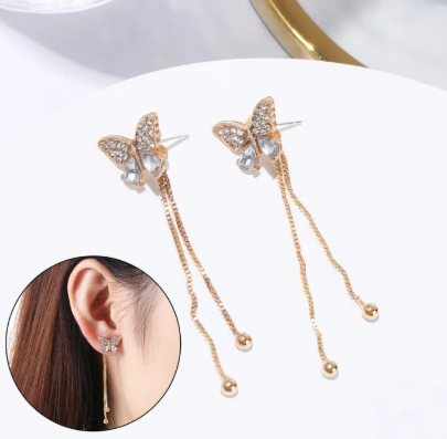 Butterfly Long Chain Earring
