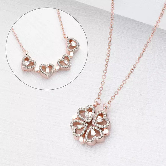 Four Heart Magnetic Necklace