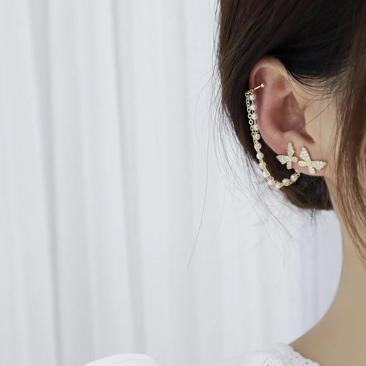 Butterfly Cuff Pierce Earrings