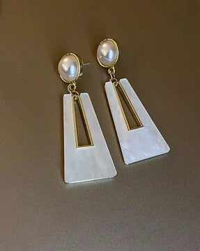 White Pearl Drop Earring
